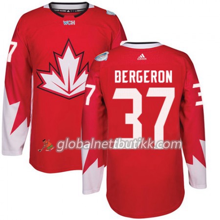 Canada Hockeydrakt Patrice Bergeron 37 World Cup i ishockey 2016 Rød - Herre